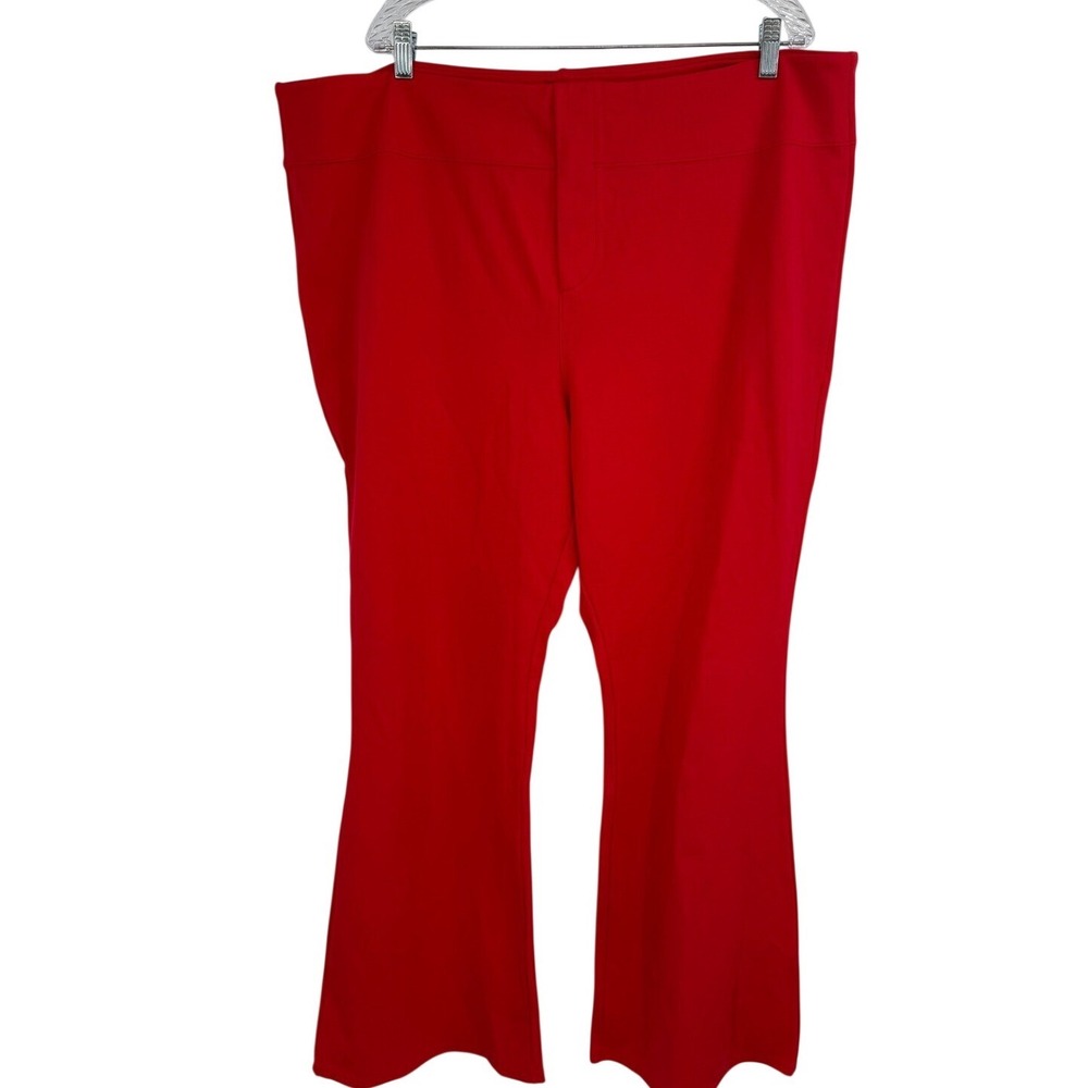Halara High Waisted Red Flare Pull on Yoga Pants Plus‎ Size 3XL NWT